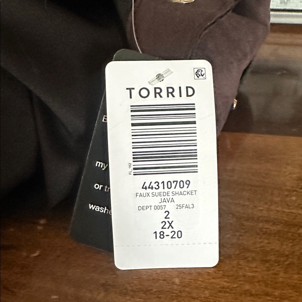 TORRID FAUX SUEDE JACKET JAVA BUTTON 2X NEW STRET… - image 7